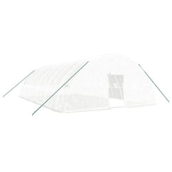 vidaXL Greenhouse Plant House with Steel Frame Polytunnel Greenhouse Green - white, 10 x 6 x 2.85 m