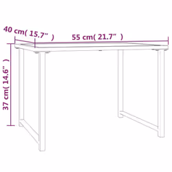 vidaXL Garden Table Coffee Table Dining Table Side Table Anthracite Steel - Additional view 5