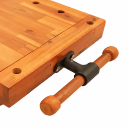 vidaXL Workbench Tabletop Workstation Pro Work Top with Vice Solid Wood Acacia - Additional view 4
