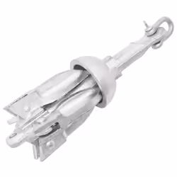 vidaXL Folding Anchor Grappling Portable Grapnel Marine Boat Anchor Silver Iron - without rope, 0.7 kg