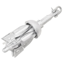 vidaXL Folding Anchor Grappling Portable Grapnel Marine Boat Anchor Silver Iron - without rope, 0.7 kg