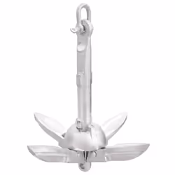vidaXL Folding Anchor Grappling Portable Grapnel Marine Boat Anchor Silver Iron - without rope, 0.7 kg