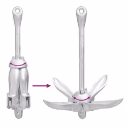 vidaXL Folding Anchor Grappling Portable Grapnel Marine Boat Anchor Silver Iron - without rope, 6 kg - Additional view 7