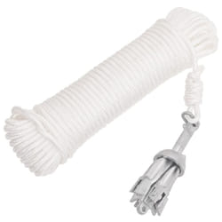 vidaXL Folding Anchor Grappling Portable Grapnel Marine Boat Anchor Silver Iron - with rope, 0.7 kg