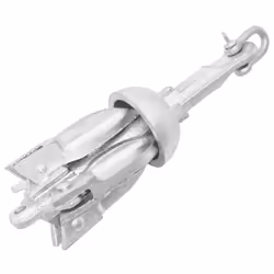 vidaXL Folding Anchor Grappling Portable Grapnel Marine Boat Anchor Silver Iron - with rope, 0.7 kg - Additional view 6