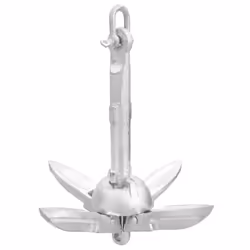 vidaXL Folding Anchor Grappling Portable Grapnel Marine Boat Anchor Silver Iron - with rope, 0.7 kg - Additional view 8