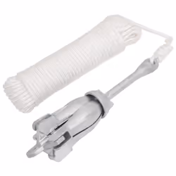 vidaXL Folding Anchor Grappling Portable Grapnel Marine Boat Anchor Silver Iron - with rope, 8 kg