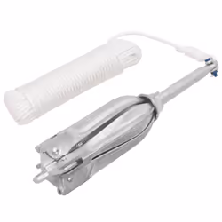 vidaXL Folding Anchor Grappling Portable Grapnel Marine Boat Anchor Silver Iron - with rope, 12 kg