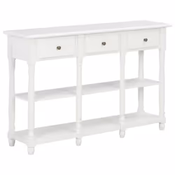 vidaXL Console Table Side Table Hallway Coffee Sofa Table Engineered Wood - white
