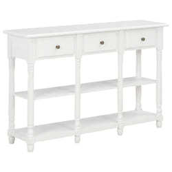 vidaXL Console Table Side Table Hallway Coffee Sofa Table Engineered Wood - white