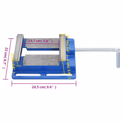 vidaXL Drill Press Vise Workbench Vice Milling Machine Vice Blue Cast Iron - 150 mm
