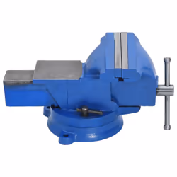 vidaXL Bench Vise Metalworking Workbench Vise Table Top Vise Blue Cast Iron - 125 mm