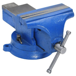 vidaXL Bench Vise Metalworking Workbench Vise Table Top Vise Blue Cast Iron - 150 mm