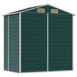 vidaXL Garden Shed Outdoor Storage Shed Patio Yard Tool Shed Galvanised Steel - green, 191 x 130 x 198 cm - Additional view 6