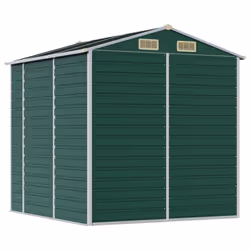 vidaXL Garden Shed Outdoor Storage Shed Patio Yard Tool Shed Galvanised Steel - green, 191 x 215 x 198 cm - Additional view 6