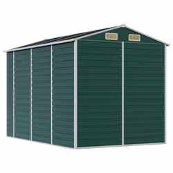vidaXL Garden Shed Outdoor Storage Shed Patio Yard Tool Shed Galvanised Steel - green, 191 x 300 x 198 cm - Additional view 6