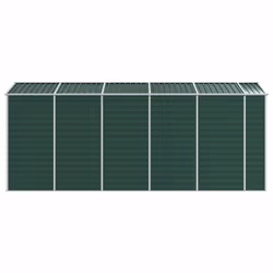 vidaXL Garden Shed Outdoor Storage Shed Patio Yard Tool Shed Galvanised Steel - green, 191 x 470 x 198 cm - Additional view 5