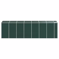 vidaXL Garden Shed Outdoor Storage Shed Patio Yard Tool Shed Galvanised Steel - green, 191 x 640 x 198 cm - Additional view 5