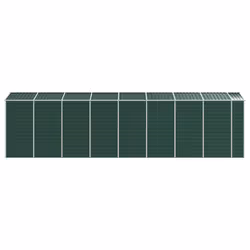 vidaXL Garden Shed Outdoor Storage Shed Patio Yard Tool Shed Galvanised Steel - green, 191 x 725 x 198 cm - Additional view 5