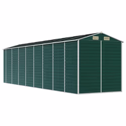 vidaXL Garden Shed Outdoor Storage Shed Patio Yard Tool Shed Galvanised Steel - green, 191 x 725 x 198 cm - Additional view 6