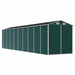 vidaXL Garden Shed Outdoor Storage Shed Patio Yard Tool Shed Galvanised Steel - green, 191 x 810 x 198 cm - Additional view 6