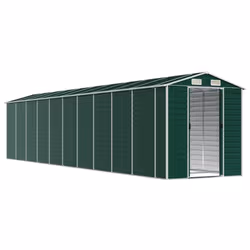 vidaXL Garden Shed Outdoor Storage Shed Patio Yard Tool Shed Galvanised Steel - green, 191 x 895 x 198 cm - Additional view 2