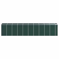 vidaXL Garden Shed Outdoor Storage Shed Patio Yard Tool Shed Galvanised Steel - green, 191 x 895 x 198 cm - Additional view 5