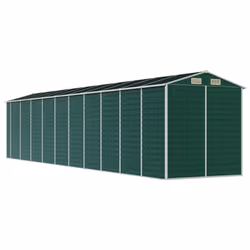 vidaXL Garden Shed Outdoor Storage Shed Patio Yard Tool Shed Galvanised Steel - green, 191 x 895 x 198 cm - Additional view 6
