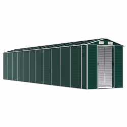 vidaXL Garden Shed Outdoor Storage Shed Patio Yard Tool Shed Galvanised Steel - green, 191 x 980 x 198 cm - Additional view 2