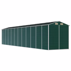 vidaXL Garden Shed Outdoor Storage Shed Patio Yard Tool Shed Galvanised Steel - green, 191 x 980 x 198 cm - Additional view 6