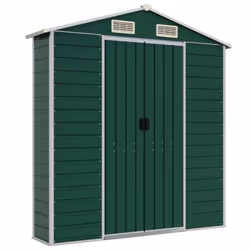 vidaXL Garden Shed Outdoor Storage Shed Patio Yard Tool Shed Galvanised Steel - green, 191 x 980 x 198 cm - Additional view 7