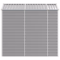 vidaXL Garden Shed Outdoor Storage Shed Patio Yard Tool Shed Galvanised Steel - light grey, 191 x 215 x 198 cm - Additional view 5