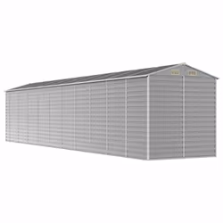 vidaXL Garden Shed Outdoor Storage Shed Patio Yard Tool Shed Galvanised Steel - light grey, 191 x 895 x 198 cm - Additional view 6