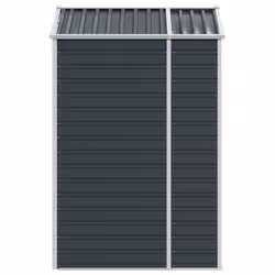vidaXL Garden Shed Outdoor Storage Shed Patio Yard Tool Shed Galvanised Steel - anthracite, 191 x 130 x 198 cm - Additional view 5