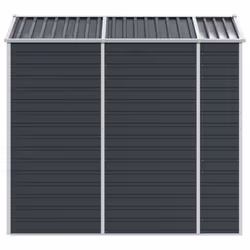 vidaXL Garden Shed Outdoor Storage Shed Patio Yard Tool Shed Galvanised Steel - anthracite, 191 x 215 x 198 cm - Additional view 5