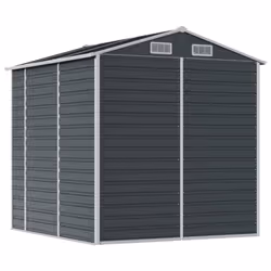vidaXL Garden Shed Outdoor Storage Shed Patio Yard Tool Shed Galvanised Steel - anthracite, 191 x 215 x 198 cm - Additional view 6