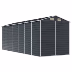 vidaXL Garden Shed Outdoor Storage Shed Patio Yard Tool Shed Galvanised Steel - anthracite, 191 x 555 x 198 cm - Additional view 6