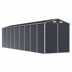 vidaXL Garden Shed Outdoor Storage Shed Patio Yard Tool Shed Galvanised Steel - anthracite, 191 x 725 x 198 cm - Additional view 6
