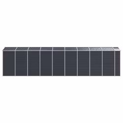 vidaXL Garden Shed Outdoor Storage Shed Patio Yard Tool Shed Galvanised Steel - anthracite, 191 x 810 x 198 cm - Additional view 5