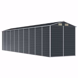 vidaXL Garden Shed Outdoor Storage Shed Patio Yard Tool Shed Galvanised Steel - anthracite, 191 x 810 x 198 cm - Additional view 6