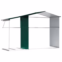 vidaXL Garden Shed Metal Shed Outdoor Storage Shed Anthracite Galvanised Steel - green, 277 x 192.5 x 179 cm - Additional view 9