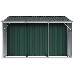 vidaXL Garden Shed Metal Shed Outdoor Storage Shed Anthracite Galvanised Steel - green, 277 x 279 x 179 cm - Additional view 5