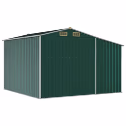 vidaXL Garden Shed Metal Shed Outdoor Storage Shed Anthracite Galvanised Steel - green, 277 x 279 x 179 cm - Additional view 6
