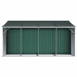 vidaXL Garden Shed Metal Shed Outdoor Storage Shed Anthracite Galvanised Steel - green, 277 x 365.5 x 179 cm - Additional view 5