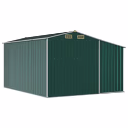 vidaXL Garden Shed Metal Shed Outdoor Storage Shed Anthracite Galvanised Steel - green, 277 x 365.5 x 179 cm - Additional view 6