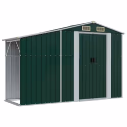vidaXL Garden Shed Metal Shed Outdoor Storage Shed Anthracite Galvanised Steel - green, 277 x 365.5 x 179 cm - Additional view 7