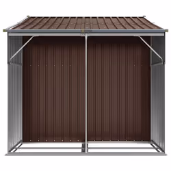 vidaXL Garden Shed Metal Shed Outdoor Storage Shed Anthracite Galvanised Steel - brown, 277 x 192.5 x 179 cm - Additional view 6