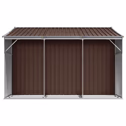 vidaXL Garden Shed Metal Shed Outdoor Storage Shed Anthracite Galvanised Steel - brown, 277 x 279 x 179 cm - Additional view 5