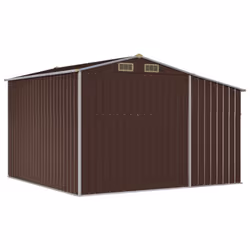 vidaXL Garden Shed Metal Shed Outdoor Storage Shed Anthracite Galvanised Steel - brown, 277 x 279 x 179 cm - Additional view 6