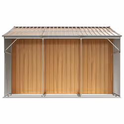 vidaXL Garden Shed Metal Shed Outdoor Storage Shed Anthracite Galvanised Steel - light brown, 277 x 279 x 179 cm - Additional view 5